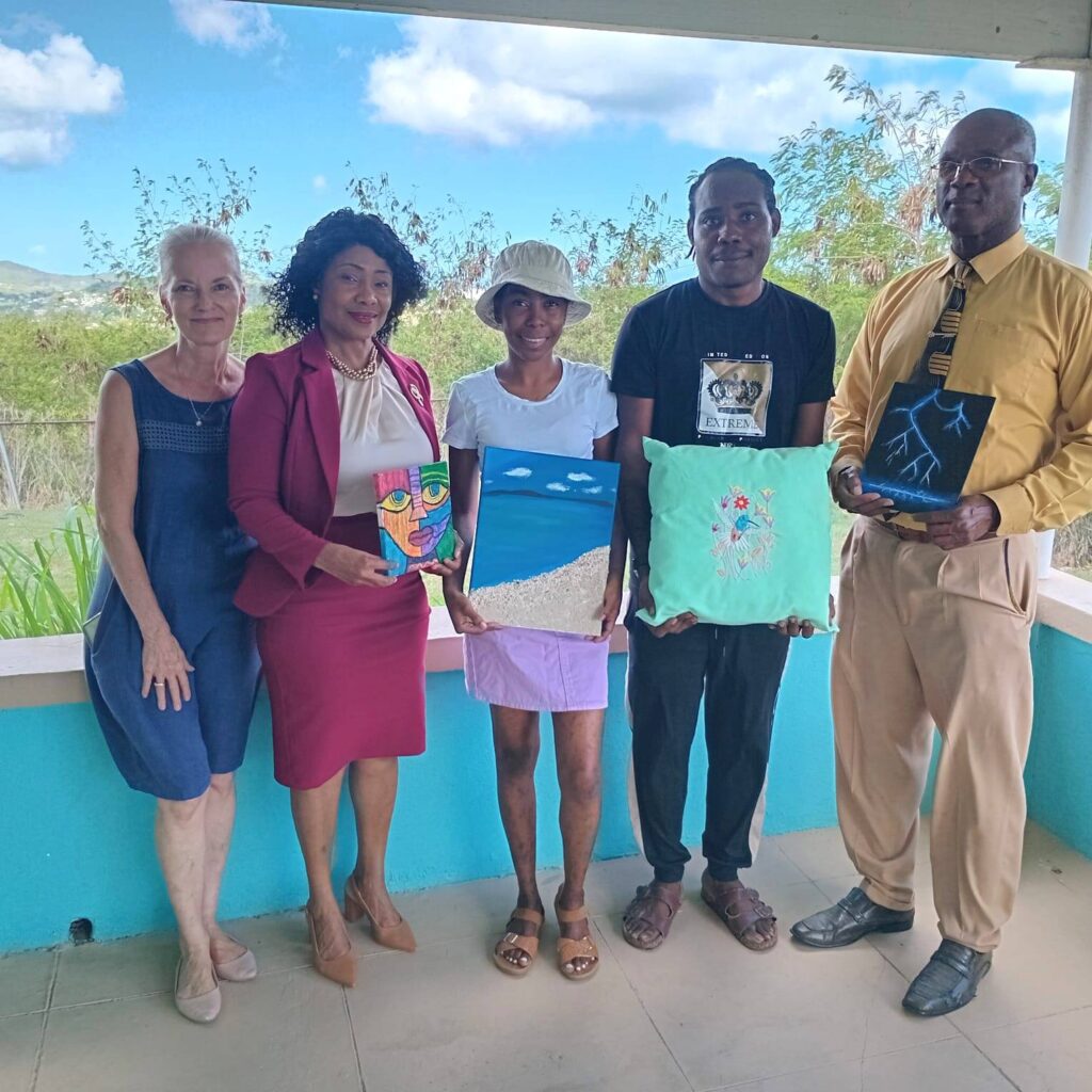 Permanent Secretary Colin O'Keiffe and Principal Assistant Secretary Marsha Joseph Visit the Sickle Cell Cente