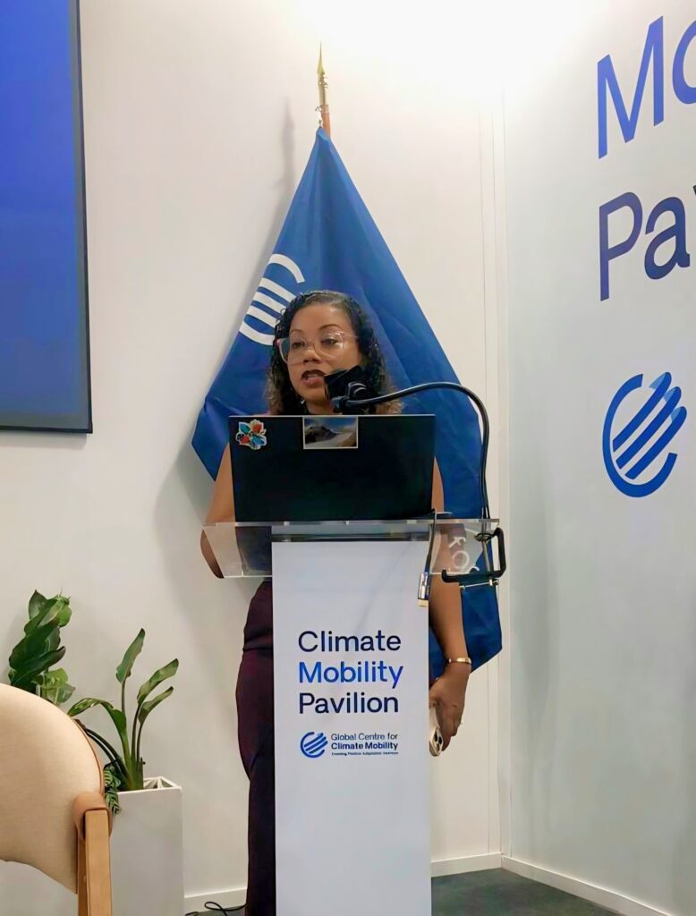Ambassador Ruleta Camacho-Thomas Champions Caribbean Voices on Climate Mobility and Loss and Damage at COP30 in Brazil