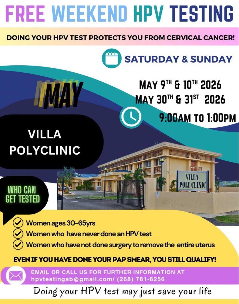 The Ministry of Health, Wellness, Environment, and Civil Service Affairs is inviting the public to take advantage of free HPV screening services